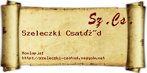 Szeleczki Csatád névjegykártya